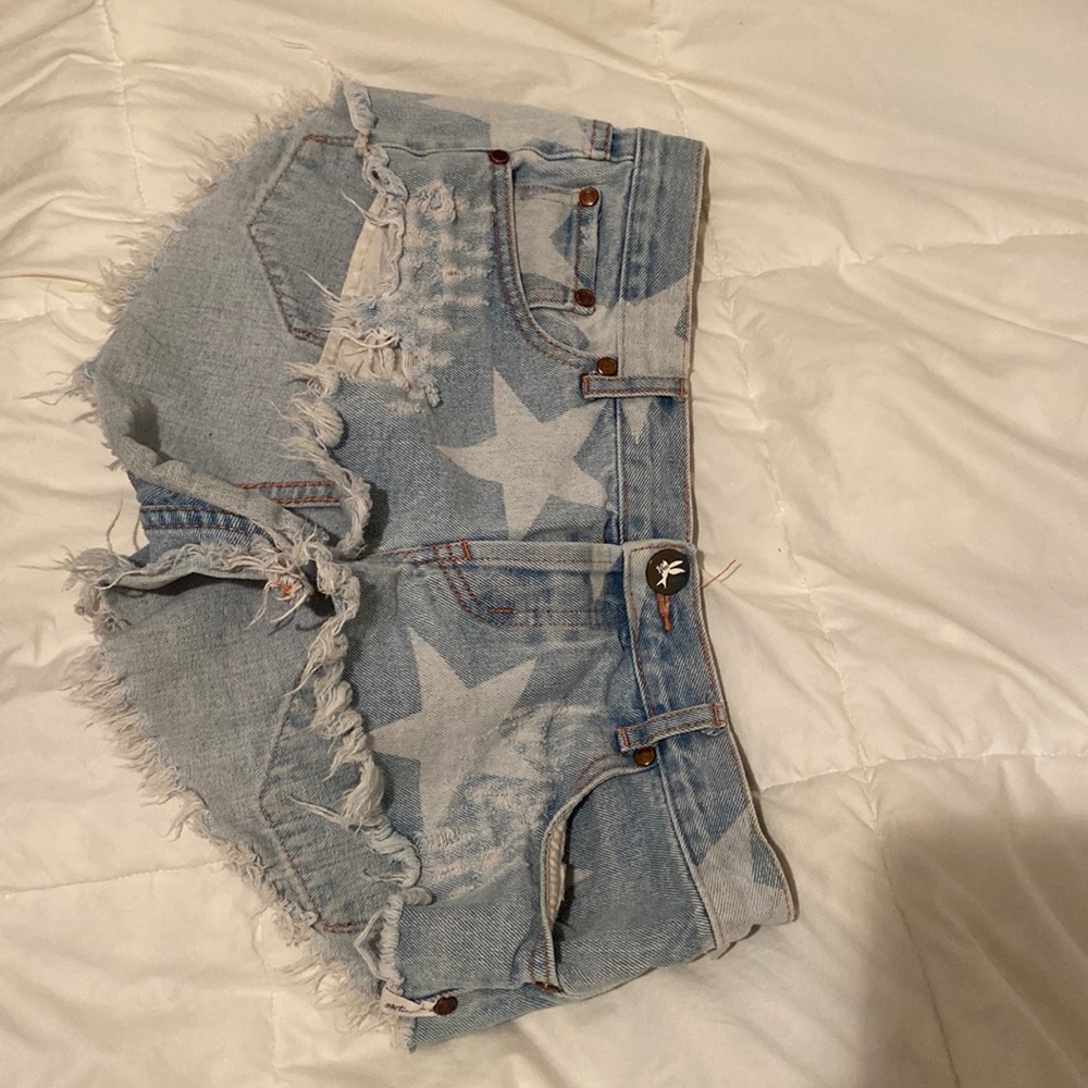 One teaspoon denim jean shorts